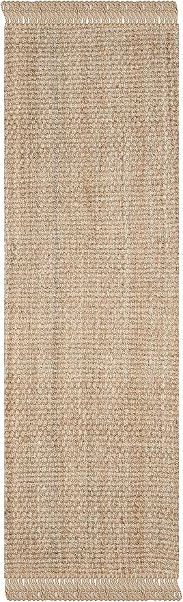 SAFAVIEH Natural Fiber Collection Accent Rug - 2'6" x 4', Natural, Handmade Tassel Jute, Ideal for High Traffic Areas in Entryway, Living Room, Bedroom (NF467A)