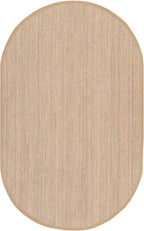 Nuloom Elijah Beige/Natural, 5' x 8' Oval, Basketweave, Seagrass, Soft and Textured, High Traffic, Stain Resistant, Easy Clean, Durable Area Rug for Bedroom, Living Room, Dining, Den, Foyer, Entryway