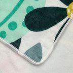 Boho Floral Flannel Fleece Twin Blanket – Soft, Warm & Lightweight Fuzzy Blanket for Couch, Bed, or Sofa Decor, Cute Botanical Design Throw for Women & Girls, 60''x80'', Pink Green