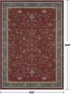 Moroccan Big Rugs for Living Room - Dark Red 10x14 Area Rug for Large Bedroom, Dining Room, Washable Lightweight Low Pile Foldable Oriental Burgendy Home Décor