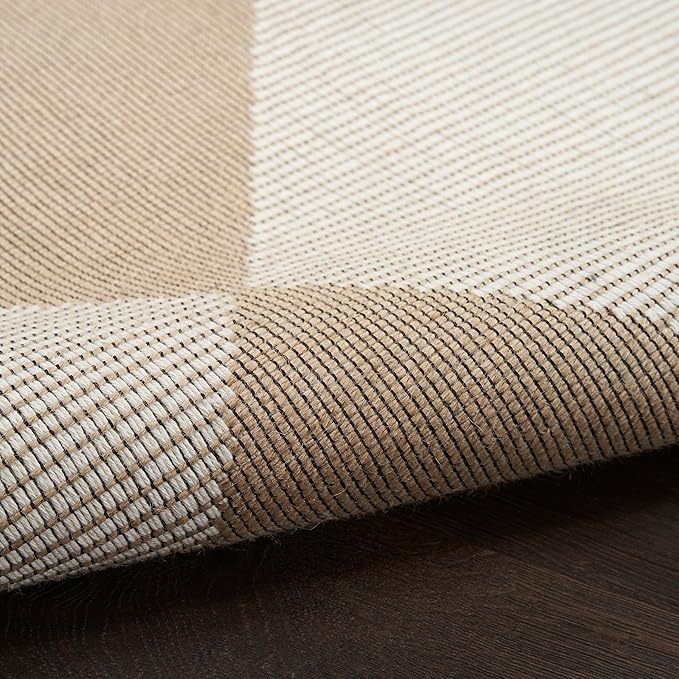 Nourison Home Washable Modern Jute Natural Ivory 7'10" x 9'10" Area Rug - Easy Clean, Non Shedding, Bed Room, Living Room, Dining Room, Kitchen (8' x 10')
