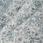 Area Rug 8x10 Blue Washable Living Room Carpet Soft Non Slip Vintage Bedroom Indoor Office Traditional Retro Distressed Large Throw Rug for Dining Room Playroom