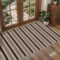 Tangsoo Modern Easy Jute Rug 2x4 Rug for Entryway,Washable Thin Stripe Outdoor Door Mat,Non-Slip Indoor Floor Carpet Farmhouse Small Throw Mat for Kitchen Hallway Bedroom Front Porch Entrance