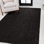 JONATHAN Y Pata Hand Woven Chunky Jute Black Indoor Area Rug, 3x5, Bohemian, Rustic, Cottage, Easy-Cleaning for Living Room, Bedroom, Kitchen, Non-Shedding (NRF102E-3)