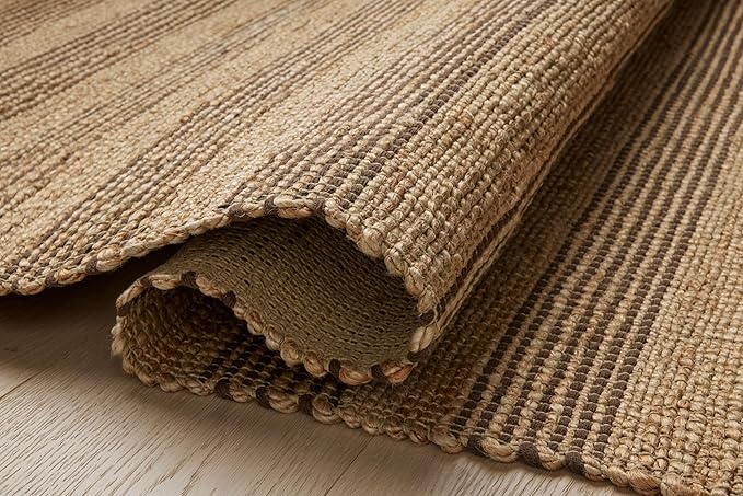 Loloi Chris Loves Julia Judy Collection JUD-06 Natural/Chocolate 5'-0" x 7'-6" Area Rug