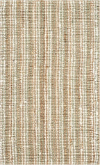 SAFAVIEH Natural Fiber Collection Area Rug - 2'6" x 4', Sage & Natural Brown, Handmade Jute, Farmhouse Style, Chunky Textured Thick Pile (NF447S)