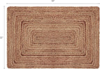 COTTON CRAFT Jute Rug - Braided 100% Jute Door Mat - Woven Neutral Reversible Small Rug - Entryway Kitchen Living Room Bedroom Bathroom Farmhouse Rustic Boho Door Mat Throw Carpet - 22x34 - Natural