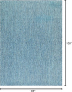 Washable Indoor Outdoor Rug Weather Resistant Carpet Modern Solid for Porch Deck Balcony Backyard Patio Rug 8x10 Aqua Blue