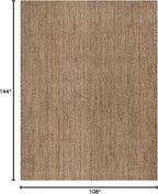 SAFAVIEH Area Rug 9x12 - Natural Fiber Collection - Large - Natural & Grey, Handmade Jute, Farmhouse Style, Chunky Textured Thick Pile (NF447M)