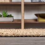 JONATHAN Y Pata Hand Woven Chunky Jute Natural Runner Rug, 2x12, Bohemian, Rustic, Cottage, Easy-Cleaning for Living Room, Bedroom, Kitchen, Non-Shedding (NRF102A-212)