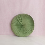 Roslynwood Shelly Round Solid Cactus Velvet Chair Cushion Couch Pumpkin Throw Pillow Home Decorative Seashell Floor Pillow, 16x16 inch