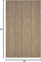 SAFAVIEH Area Rug 2x3 - Natural Fiber Collection - Natural & Grey, Handmade Jute, Farmhouse Style, Chunky Textured Thick Pile (NF447M)