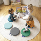ECR4Kids SoftZone Floor Cushions, Round, Flexible Seating, Contemporary, 6-Piece
