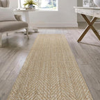 JONATHAN Y Espina Hand Woven Herringbone Chunky Jute Ivory Runner Rug, 2x8, Bohemian, Cottage, Easy-Cleaning for Living Room, Bedroom, Kitchen, Pet Friendly, Non-Shedding (NFR101B-28)