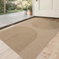 Easy Jute Rug 2x3: Indoor Outdoor Natural Boho Front Door Mat Non Slip - Farmhouse Neutral Contemporary Small Carpet for Entryway Kitchen Bathroom Bedroom Washable