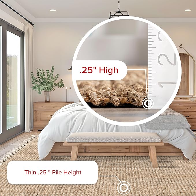 Nuloom Raleigh Natural, 2'6" x 6', Handmade, Jute & Wool, Soft and Textured, High Traffic, Stain Resistant, Easy Clean, Durable Runner for Bedroom, Living Room, Dining Space, Den, Foyer, Entryway
