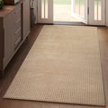 Boho 3x5 ft Washable Area Rug Entryway Runner for Kitchen, Non Slip Woven Hallway Rugs Kitchen Mats for Floor Hall Rug Indoor Door Mat Carpet for Backdoor Bedroom Living Room, Easy Clean, Brown