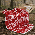 Joiedomi Throw Blanket for Couch Bed Sofa, Knitted Blankets Gifts for Valentine's Day, Cozy Cute Soft Red Throw Home Room Decor Aesthetic for Women Mothers Birthday Gifts 50x60 Inches