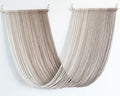 QULBUJ Dip Dye Large Macrame Wall Hanging Tie-Dye Yarn Tapestry Home Boho Wall Decor Ombre Art Headboard Bedroom Living Room 52" Wx34 L,Brown