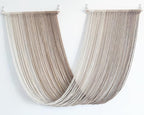 QULBUJ Dip Dye Large Macrame Wall Hanging Tie-Dye Yarn Tapestry Home Boho Wall Decor Ombre Art Headboard Bedroom Living Room 52" Wx34 L,Brown