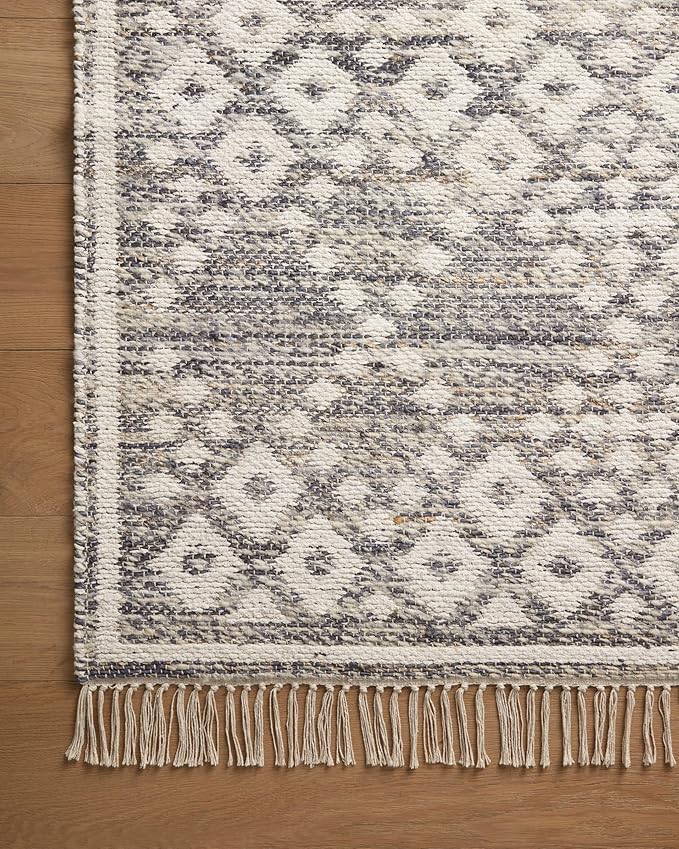 Loloi Angela Rose Rivers Collection RIV-01 Denim/Ivory 8'-6" x 11'-6" Reversible Area Rug