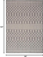 Nourison Home Positano Charcoal 7' x 10' Area Rug - Easy Clean, Non Shedding, Bed Room, Living Room, Dining Room, Kitchen (7' x 10')