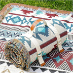 2 in 1 Extra Large Boho Beach Blanket Towel Sand Free Outdoor Picnic Mat Giant Oversized Xl Big Jumbo Huge Turkish Woven Throw Cloud Summer Vacation Essential Travel Must Have Accessories Women Gift
