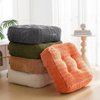 8" Washable Floor Pillow Cushion for Adults, Meditation Cushion Pillow, Removable Tufted Blended Corduroy Cover, Large Square Floor Sitting for Tatami Living Room or Yoga, 2Pack, Machine Washable