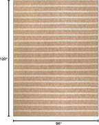 Nourison Home Positano Beige Ivory 8' x 10' Area Rug - Easy Clean, Non Shedding, Bed Room, Living Room, Dining Room, Kitchen (8' x 10')