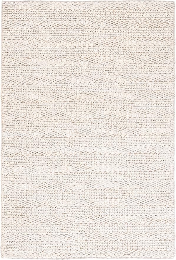 SAFAVIEH Natural Fiber Collection Accent Rug - 2'3" x 4', Bleach, Handmade Jute, Braided Woven Design, Ideal for Entryway, Living Room, Bedroom (NF212D)