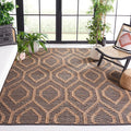 SAFAVIEH Area Rug 8x10 - Natural Fiber Collection - Large - Black & Natural, Handmade Flat Weave Jute, Farmhouse Geometric Design, Ideal for Living Room, Bedroom, Dining Space (NF378Z)
