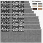 19ft Jute Hallway Rug Runner, Rubber Backed Extra Long Carpet Runner Mats for Hallway, Machine Washable Indoor Entryway Runner Rug, Grey