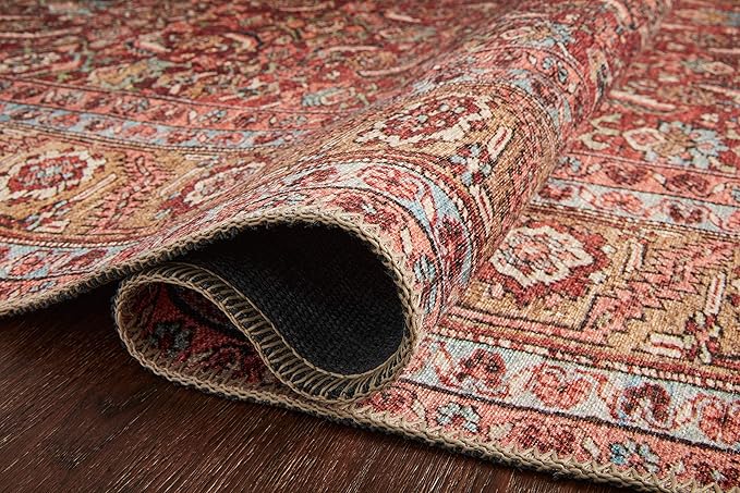 Loloi Loren Collection LQ-06 Red/Multi 2'-3" x 3'-9" Accent Rug