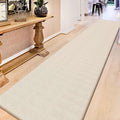 GOYLSER 18ft Jute Running Rugs for Hallway, Kitchen Rug Runner Non Slip Washable Hall Runner Rug, Beige Runner for Kitchen Floor Non Slip