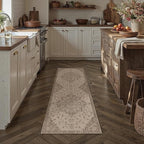 2x6 Easy Jute Runner Rug Washable Brown Floral Hallway Outdoor Rug for Patio Lightweight Non Slip No Sheding Carpet Entryway Doormat Bathroom Backyard Porch Kitchen Bedroom