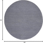 SAFAVIEH Natura Collection Area Rug - 6' Round, Dark Grey, Handmade Wool Blend, Textured Design, Ideal for Living Room, Bedroom, Dining Space (NAT425H)
