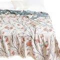 Scientific Sleep Magpie on Hawthorn Tree 100% Cotton Muslin Blanket Throw Cover for Bed Couch Sofa Cozy Soft Reversible Bedding Blanket Bedspread Coverlet Full Queen 80 in x 90 in