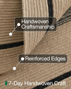 LUMI 6x9 Jute Area Rug for Living Room, Natural Handwoven Rugs Non Slip, Farmhouse Braided Carpets No Shedding for High Traffic, Dining Room, Indoor, Outdoor, Patio
