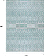 Nourison Home Positano Aqua 9' x 12' Area Rug - Easy Clean, Non Shedding, Bed Room, Living Room, Dining Room, Kitchen (9' x 12')