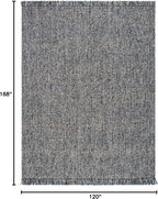 SAFAVIEH Natural Fiber Collection Area Rug - 10' x 14', Charcoal & Natural, Handmade Woven Fringe Jute, Ideal for High Traffic Areas in Living Room, Bedroom (NF826H)