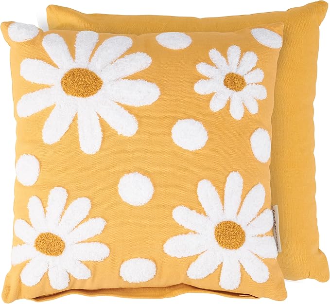 Primitives by Kathy Tufted Daisy Pillow
