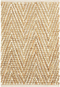 Dash and Albert Meghan Ivory/Natural Handwoven Jute Rug, 5 X 8 Feet, Neutral Geometric Pattern - Premium Luxury Hotel Quality Soft Breathable Hypoallergenic Machine Washable Easy Care All Season