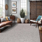 Easy Jute Rug 8x10 Indoor Outdoor Natural Rugs Solid Fiber Rug Woven Area Rug Boho Easy Clean Inside Carpet for Living Room Bedroom Dining Room Hallway or Outdoor Patio Porch (8 X 10 Silver)