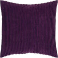 Better Trends Jullian Collection is Super Soft and Light Weight in Bold Stripes Design 100% Cotton Tufted Unique Luxurious Machine Washable Tumble Dry, Euro Sham, Plum