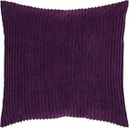 Better Trends Jullian Collection is Super Soft and Light Weight in Bold Stripes Design 100% Cotton Tufted Unique Luxurious Machine Washable Tumble Dry, Euro Sham, Plum