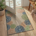 LIVEBOX Easy Jute 28''x43'' Front Porch Rug, Outdoor Non Slip Washable Kitchen Rug Modern Floral Bohemian Area Rugs Floor Hello Welcome Door Mat Carpet for Entryway Doorway(Olive 28''x43'')