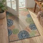 LIVEBOX Easy Jute 28''x43'' Front Porch Rug, Outdoor Non Slip Washable Kitchen Rug Modern Floral Bohemian Area Rugs Floor Hello Welcome Door Mat Carpet for Entryway Doorway(Olive 28''x43'')
