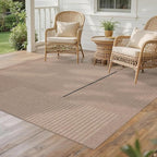 Easy Jute Rug 5x7: Indoor Outdoor Natural Boho Area Rugs for Living Room Patio Washable - Farmhouse Neutral Contemporary Carpet Mat for Entryway Bedroom Kitchen Backyard Sunroom Non Slip