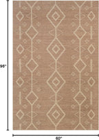 nuLOOM 5' x 8' Easy-Jute Area Rug, Machine Washable, Non-Slip, for Living Room Bedroom Kids Room Nursery Home Decor, Cynna Brown