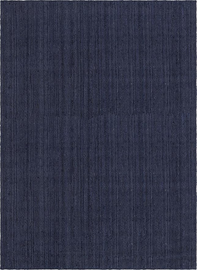 Unique Loom Braided Jute Collection Area Rug - Dhaka (10' x 14' 1" Rectangle, Navy Blue)